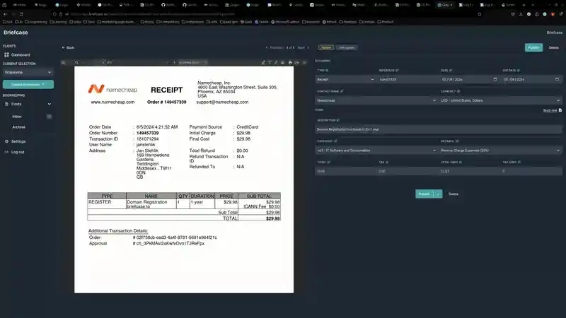 Creating new account codes demonstration