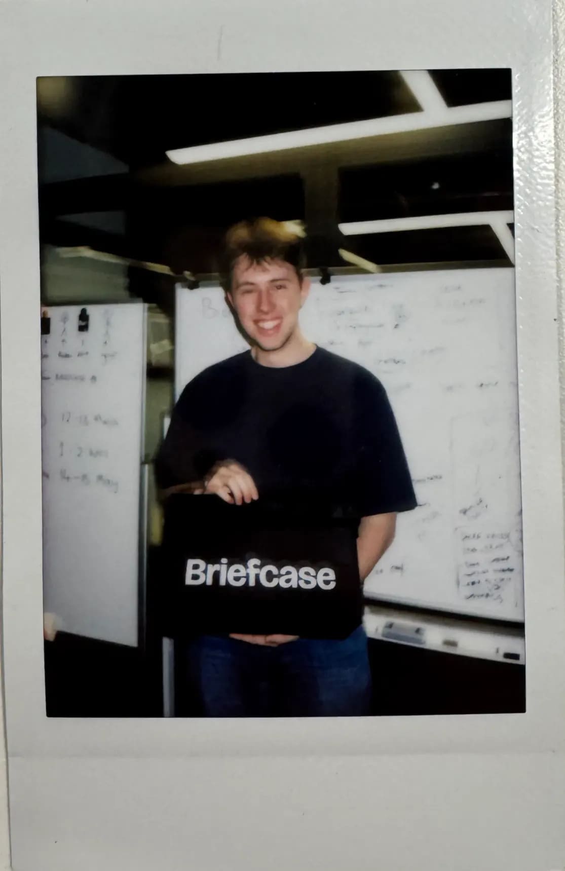 George repping the Briefcase
